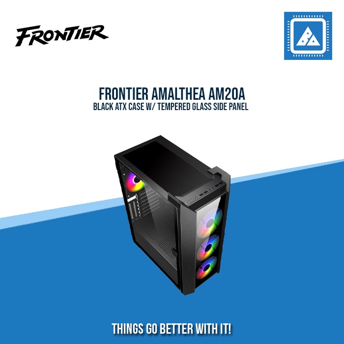 FRONTIER AMALTHEA AM20A BLACK ATX CASE W/ TEMPERED GLASS SIDE PANEL FRONTIER AMALTHEA AM20A BLACK ATX CASE W/ TEMPERED GLASS SIDE PANEL
